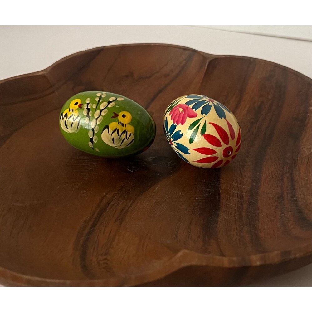 Hand Painted Vintage Easter Eggs Rustic Folk Art Decorative Collectibles - Picture 3 of 4